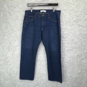 Peter Manning Jeans Mens 33X27 Dark Blue Denim Minimalist Classic Casual Basics